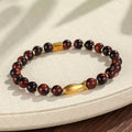 Women's Tiger Eye small fish beaded bracelet handmade from natural gemstone with animal design