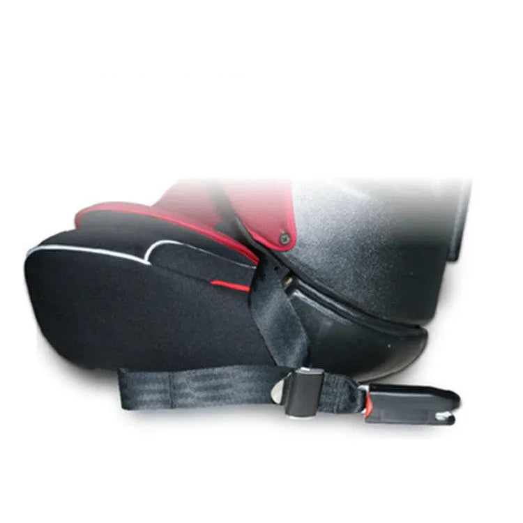 Black Isofix soft connection belt with steel fastener for car child safety seat universal two-point fixing