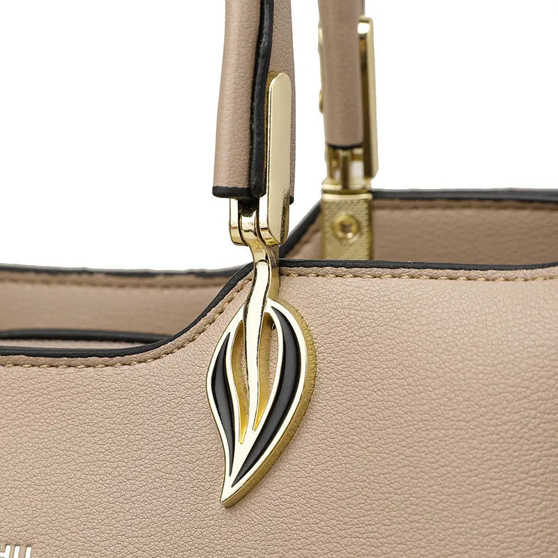 Women's PU leather messenger bag with multiple compartments in various colour options