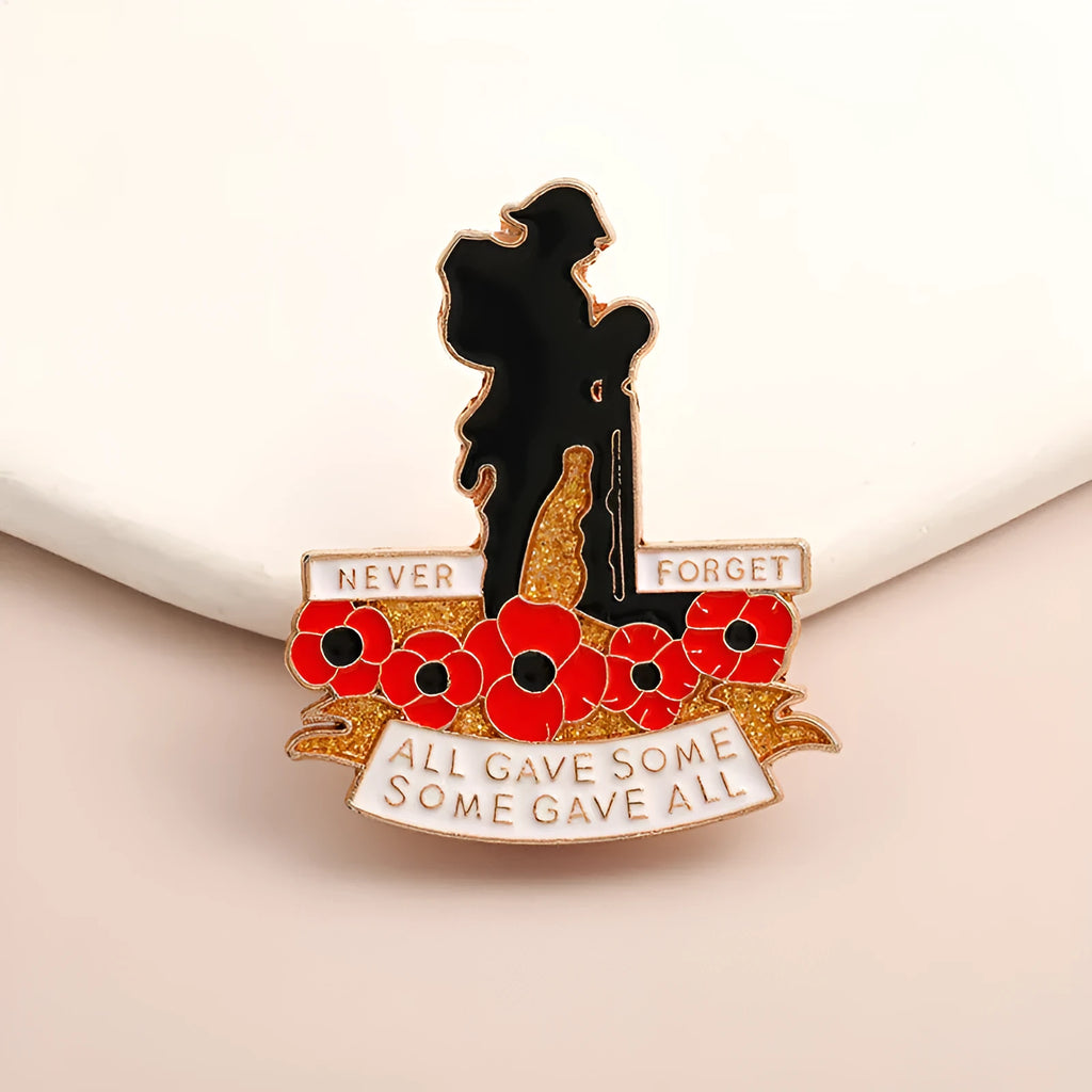 British Legion Soldier Cowboy Backpack Lapel Pin Badge alloy brooch with geometric auspicious patterns colour xz4607