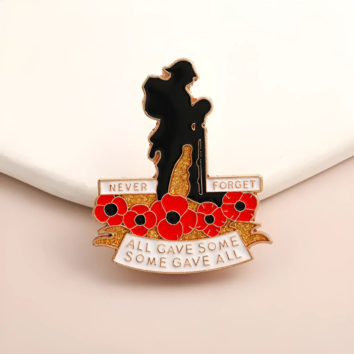 British Legion Soldier Cowboy Backpack Lapel Pin Badge alloy brooch with geometric auspicious patterns colour xz4607