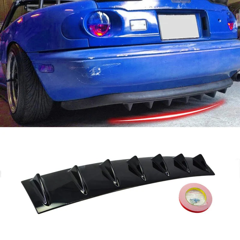 Universal ABS rear spoiler rear shovel in bright black or carbon pattern for GM vehicles, small medium large