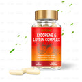 Bottle of 60 lycopene lutein 2 in 1 capsules for adult eye and cardiovascular support