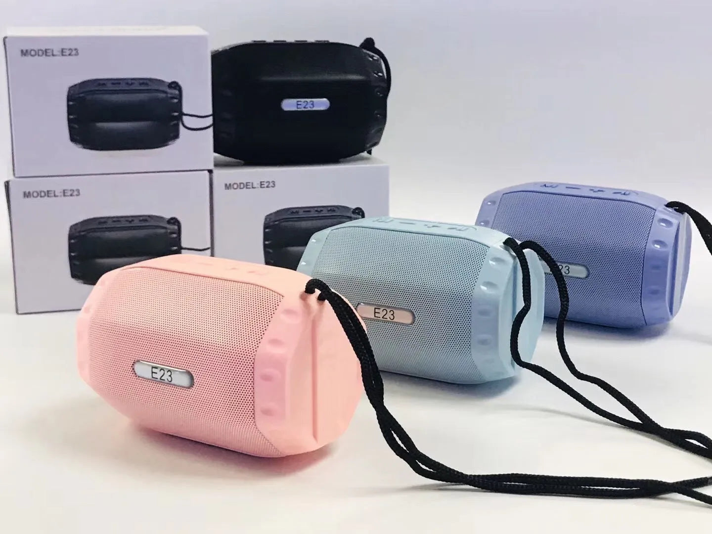 Wireless USB card Bluetooth speaker in black, blue, pink, or purple colour options