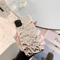 Folded rose gold electroplated TPU back cover case for an iPhone 15 Pro