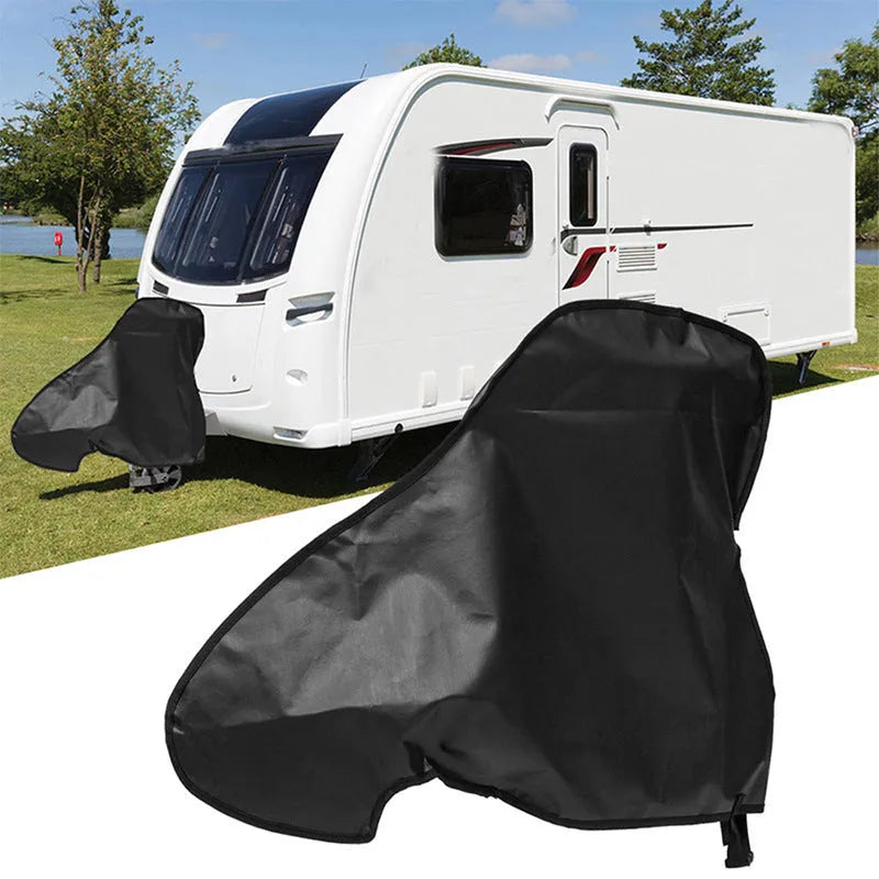 Black PVC chemical fibre RV travel trailer traction hook cover measuring 40x87x62cm