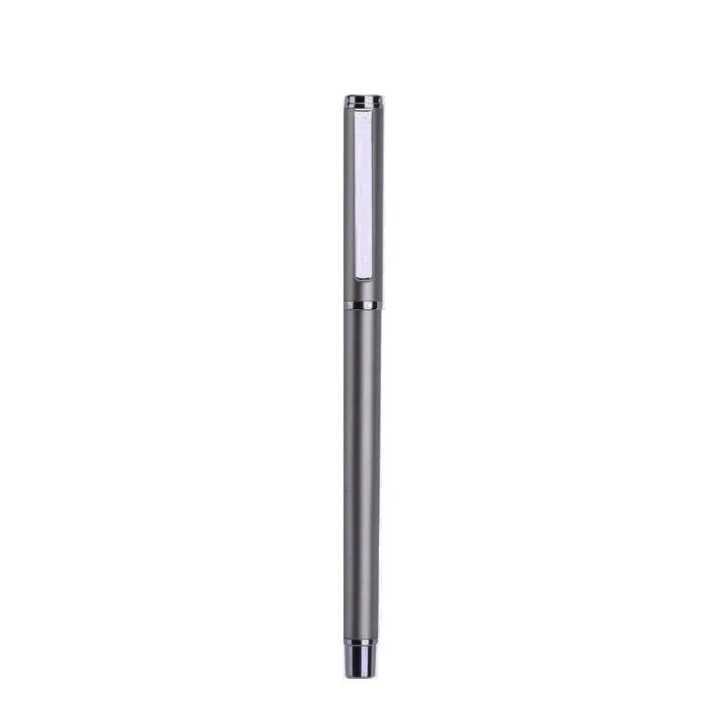 Black 0.5mm metal gel pen with 140mm length for office and school use
