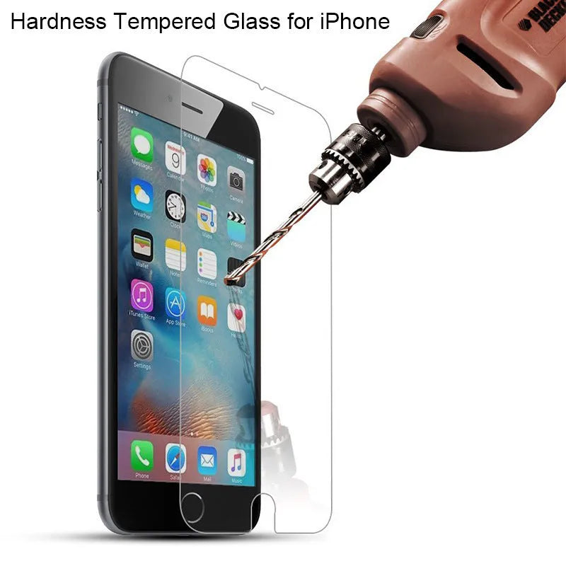Tempered glass screen protector for iPhone with transparent anti-fingerprint coating