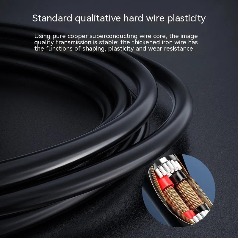 Waterproof HD inspection endoscope camera with 8mm probe and rigid cable for auto repair