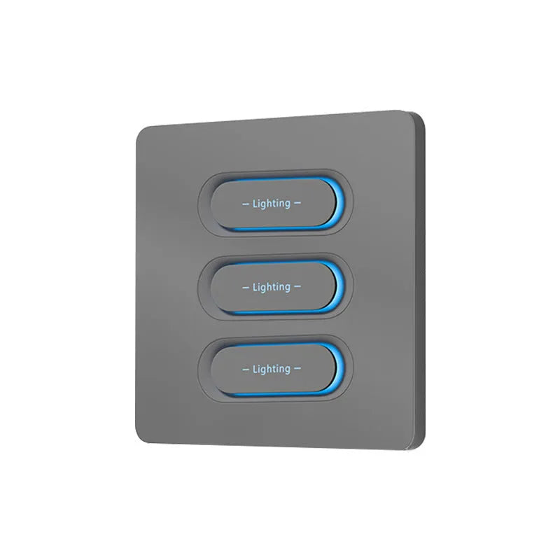 Smart switch with skin touch ambience light in Moon White finish Bluetooth Mesh dual multi-control