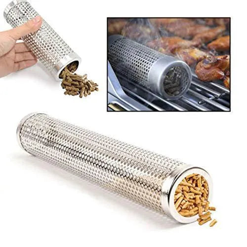 Food grade stainless steel BBQ smoke absorber, round 6 inch and 12 inch sizes, polished finish