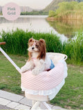 Pet stroller three-piece accessory set with anti-dirty towel, cushion and pillow in pure cotton