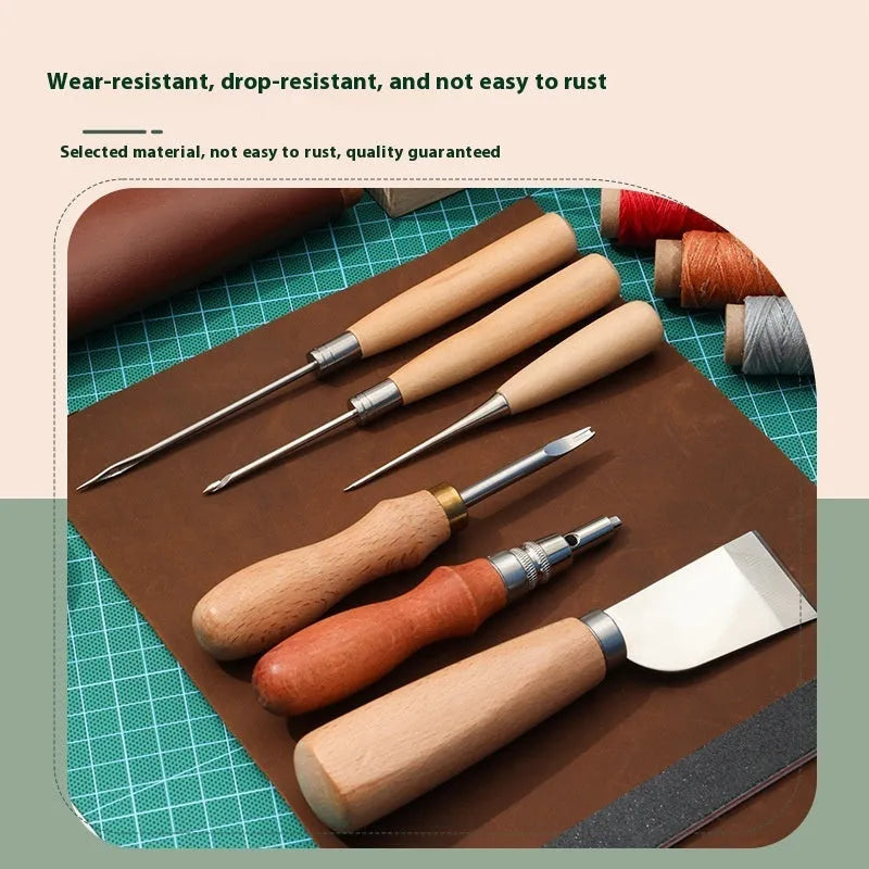 Leather tools suit DIY sewing tool set for cutting and trimming leather