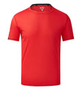 Men's quick-drying ice silk sport shirt in solid colour with short sleeves