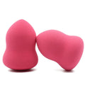 Pink non-latex makeup foundation sponge for wet or dry application, shown next to a ruler showing its 4cm size.