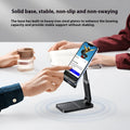 Black foldable PC ABS desktop phone bracket for 4-7.2 inch devices with lifting stand
