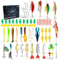 Closed blind box containing a 24-piece metal Christmas Mino Bog fishing set with tackle.