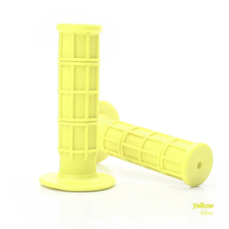 22mm motorcycle handlebar grip covers in eight colour options showing rubber construction
