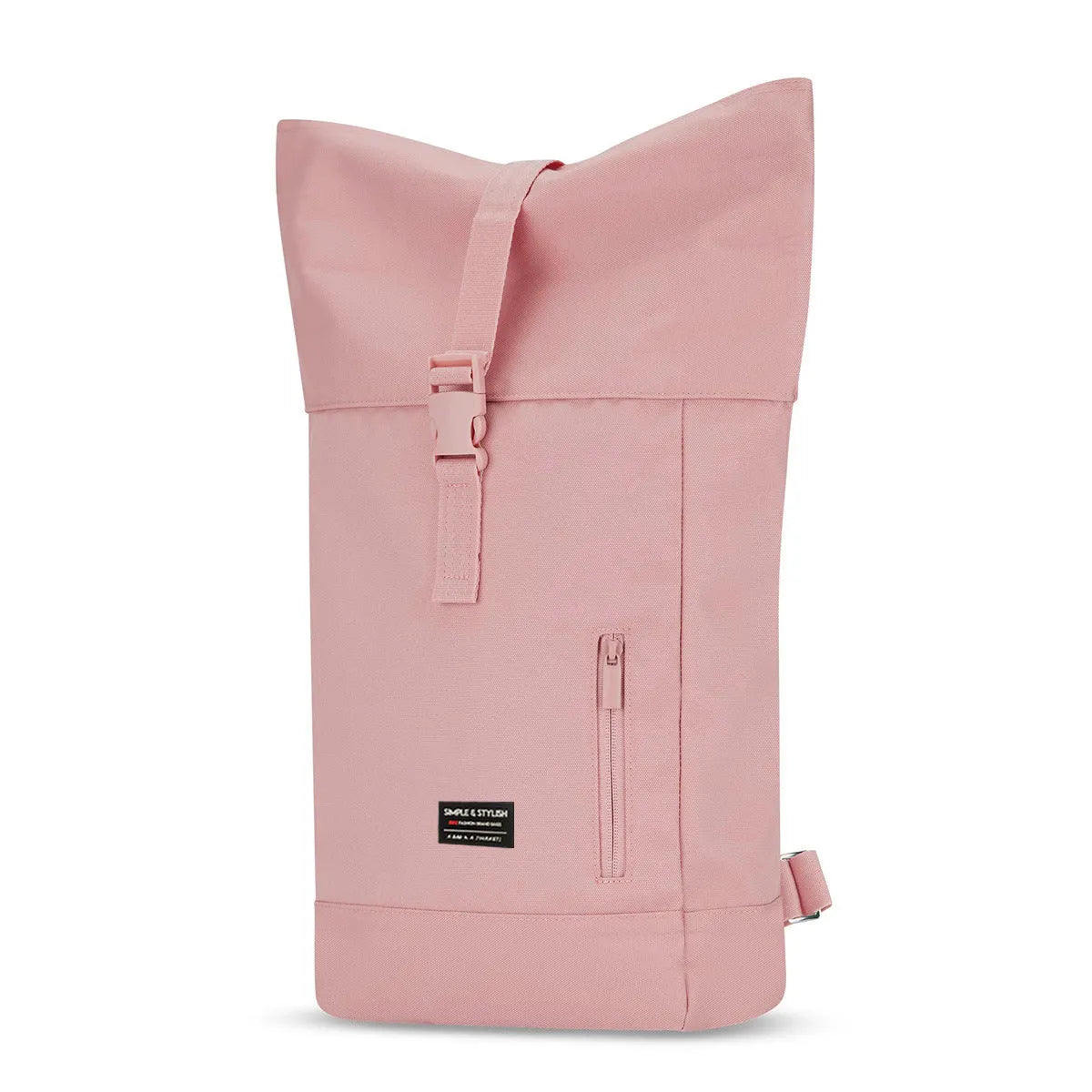 Women's expandable Oxford cloth backpack in black, roll size 50x35x12 cm