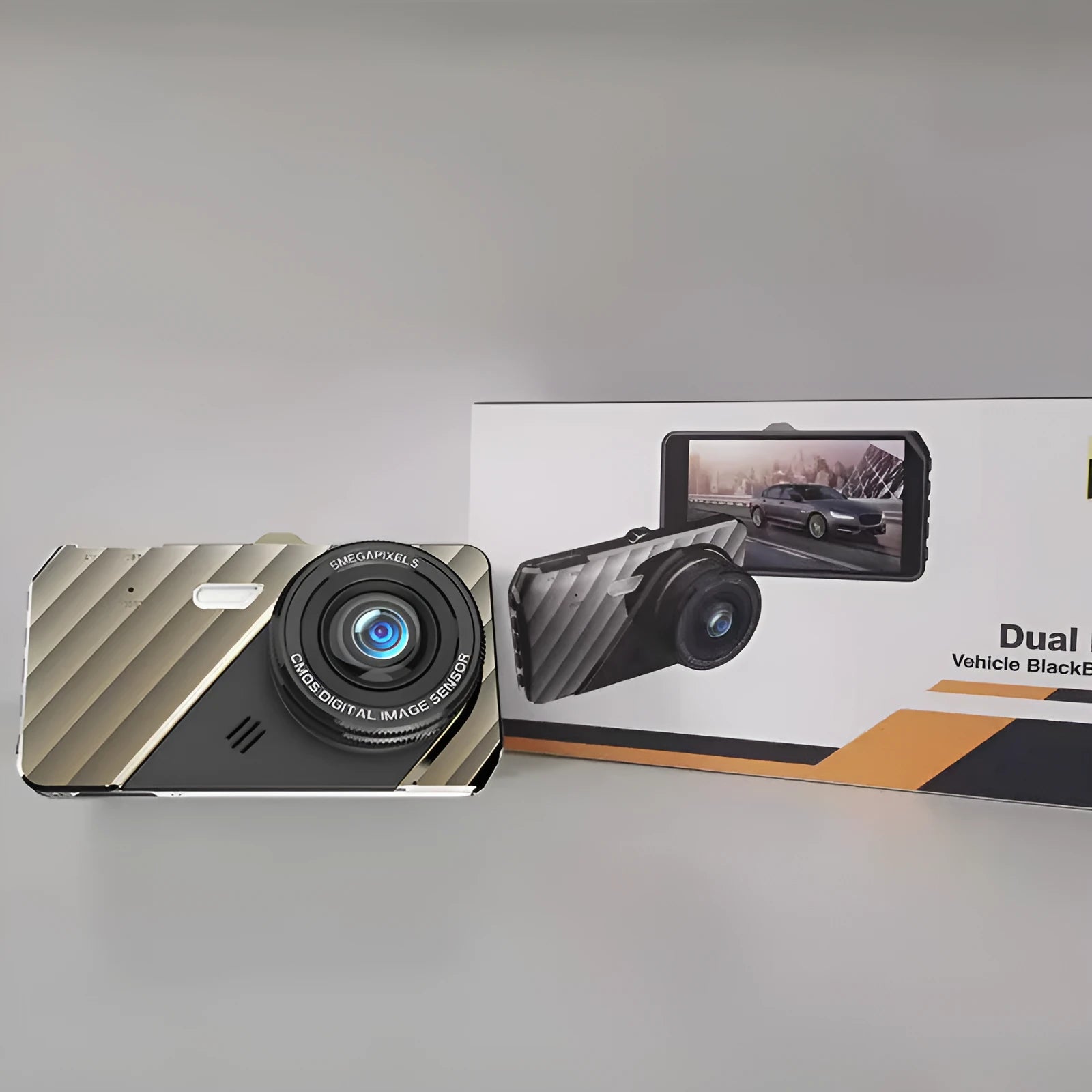 4 inch touch screen dual lens dashboard camera with front and rear cameras for car security