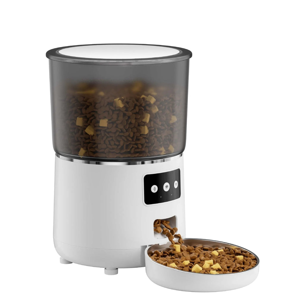 Pet 4L Smart Graffiti APP Automatic Pet Feeder Black Button PFF040 for dogs and cats