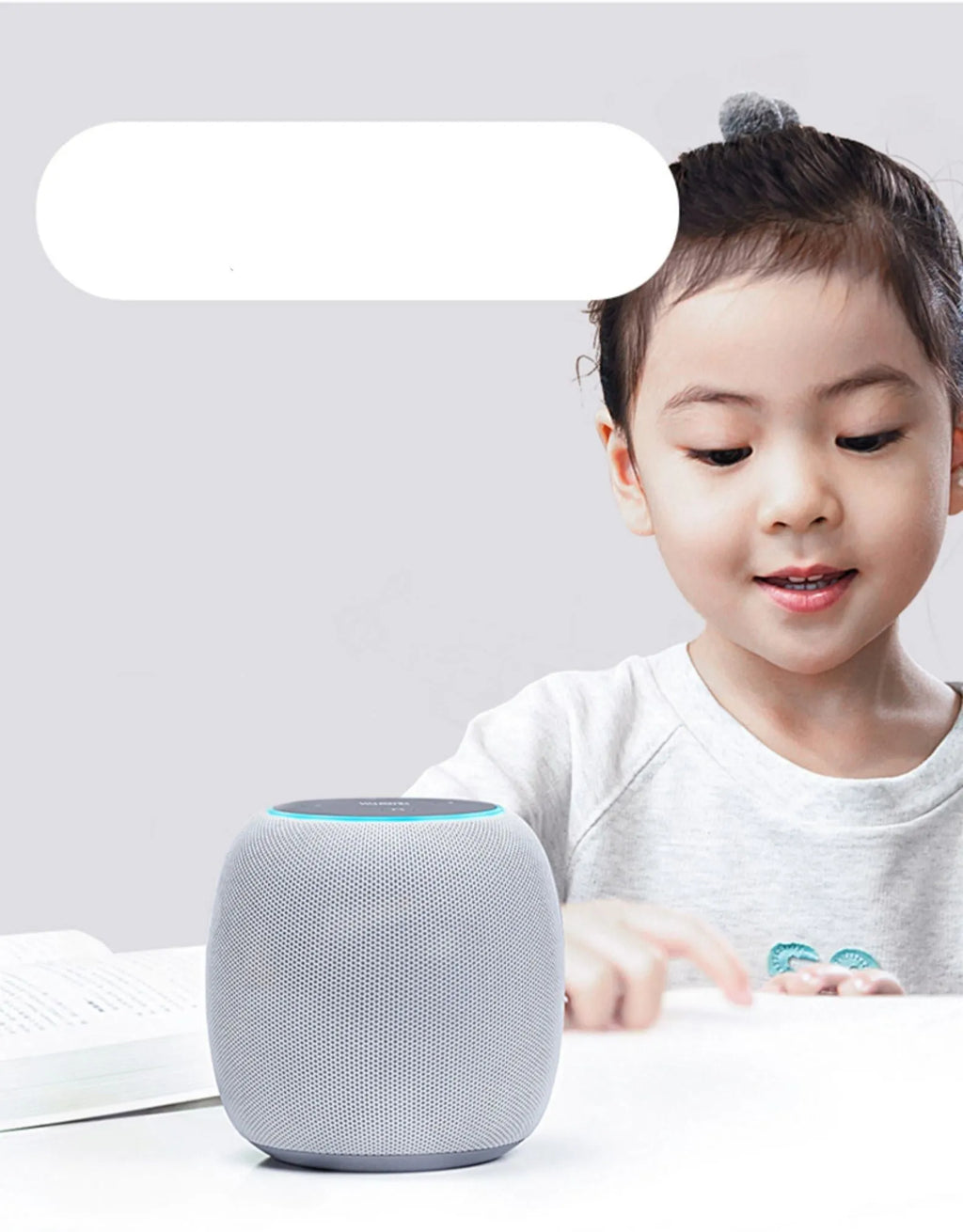 Mini AI smart speaker with 6 microphone array and Bluetooth 4.2 connectivity