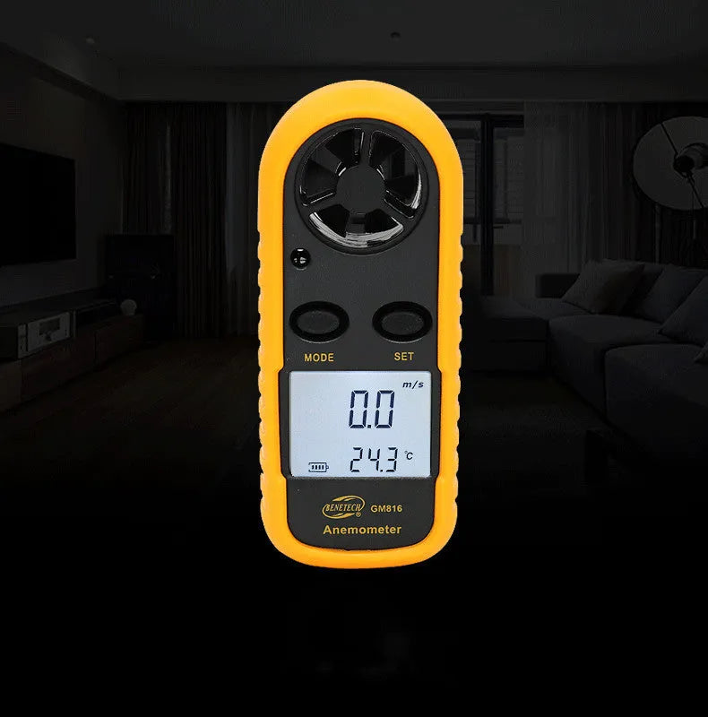 Biaozhi orange digital portable wind speed measuring instrument handheld anemometer