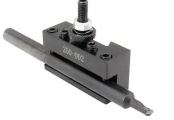 Machifit 250-000 wedge-type steel quick change tool post and holder for a woodworking lathe.