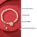 S925 sterling silver bracelet with 6mm natural Hetian jade stones and Osmanthus peace buckle design