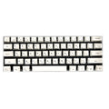 White Japanese keycap set with 100 PBT keycaps featuring sublimated character legends for mechanical keyboards