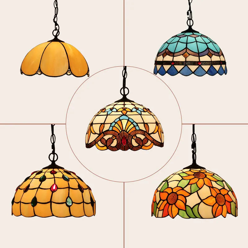 European retro baroque style abstract chandelier with a coloured glaze finish.