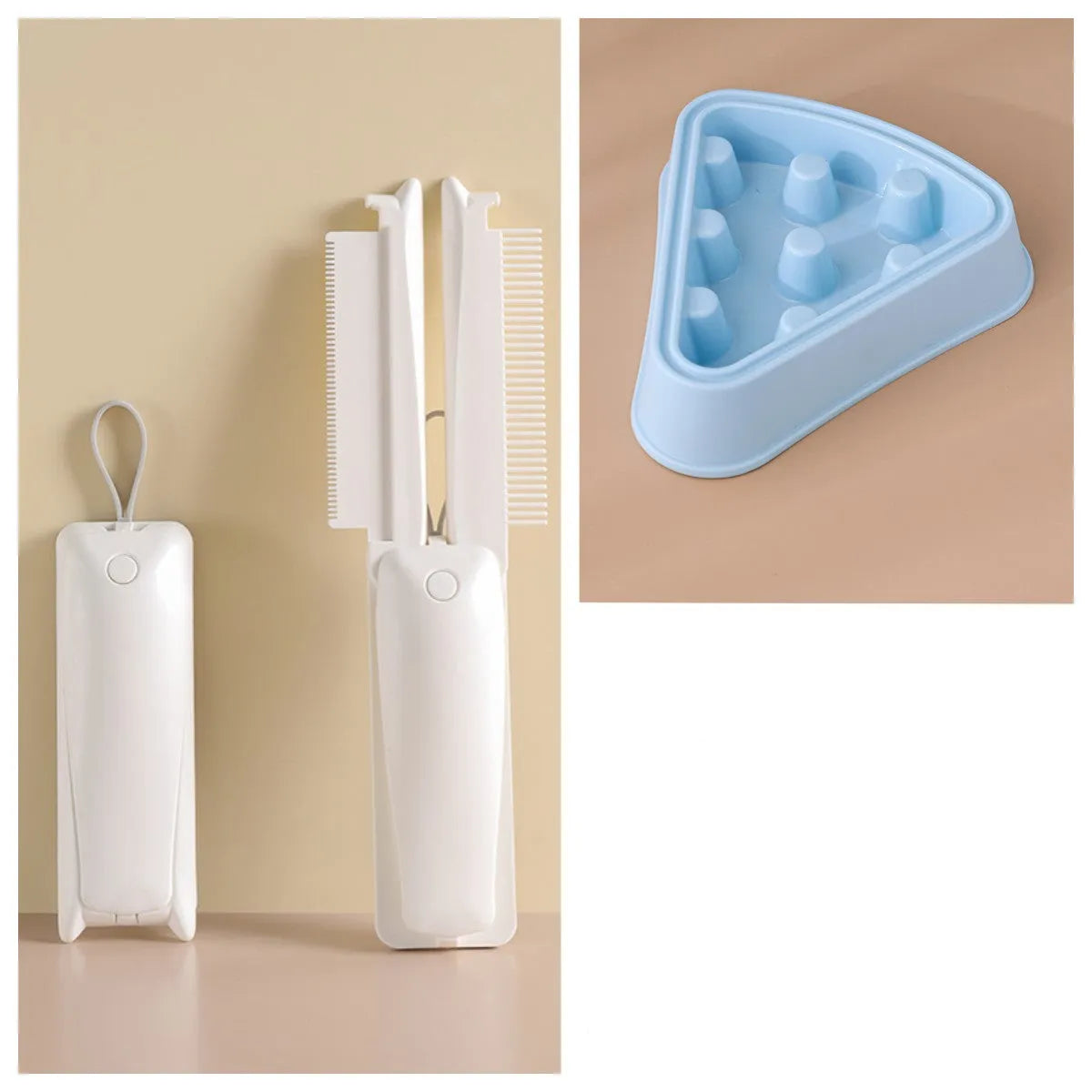 ABS plastic pet grooming brush for dog and cat hair removal with colour options