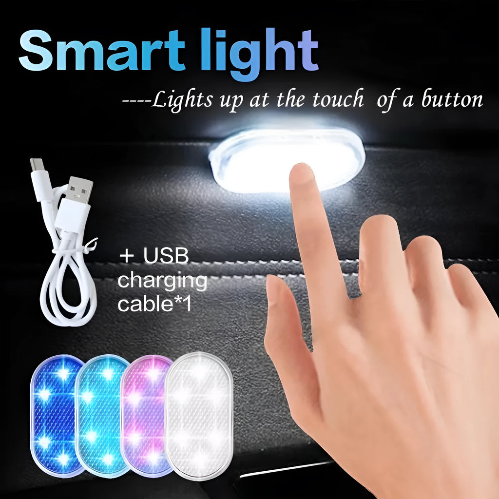 Car interior retrofit touch LED light kit with aluminium mounting plate