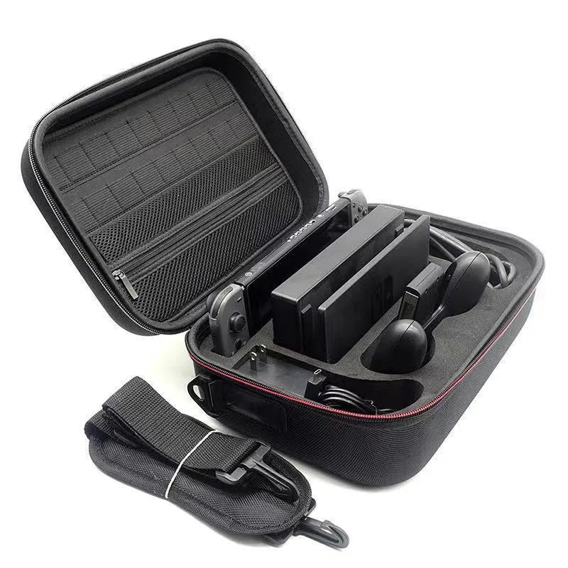 Black EVA hard storage case for game console controllers and accessories