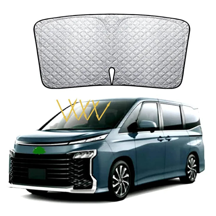 Silver reflective car windshield sunshade for Toyota NOAH XOVY 90 series vehicles