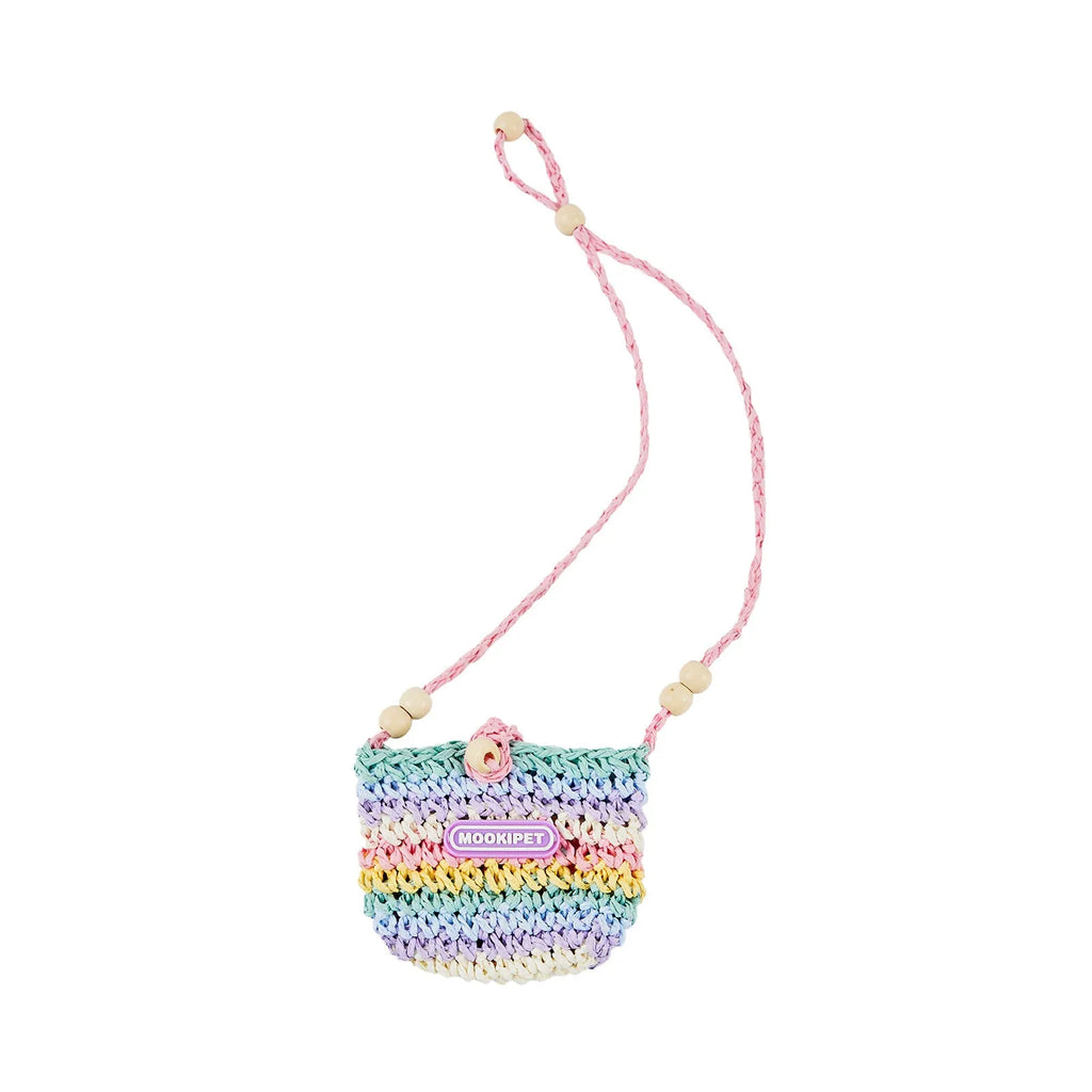 Woven paper sun hat for small dogs with travel bag, casual summer style, S and M sizes