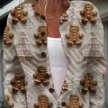 Loose fit casual top with lapel collar and a printed design, available in multiple sizes.