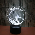 Small 3D crack pattern night lamp with touch controls and seven colour lighting options