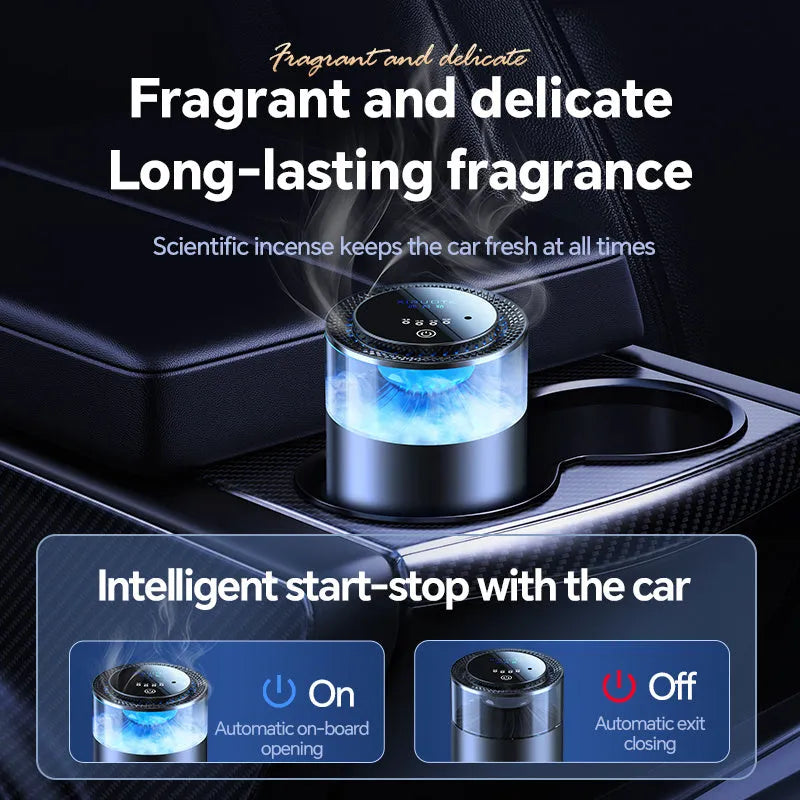 Car aromatherapy diffuser cloud mist air freshener with intelligent mode for RVs trucks sedans