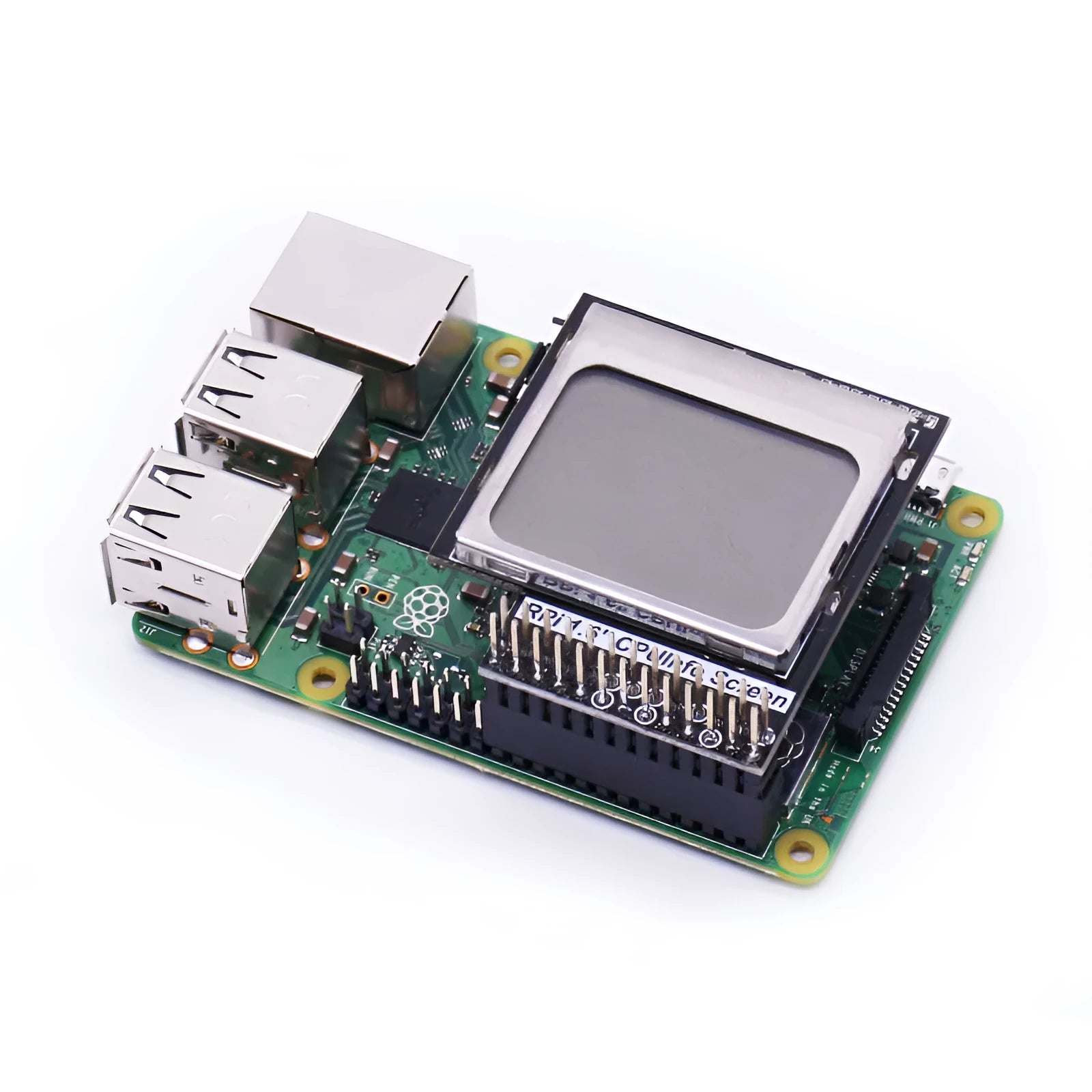 1.6 inch LCD display for Raspberry Pi showing CPU information with a backlight switch.