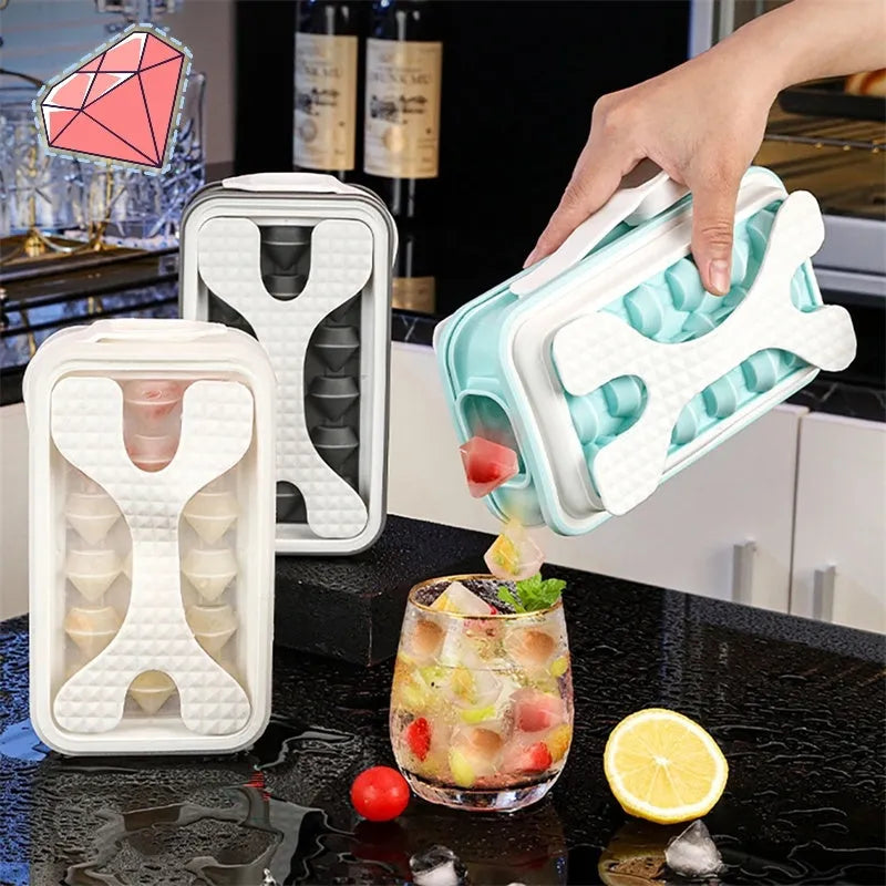 Silicone ice ball mould bottle with diamond curling pattern showing light grey, sky blue and white colour options