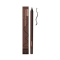 Waterproof eyeliner pen shown in seven colour options: black, bronze, brown, choco, graphite, plum, and stone brown.