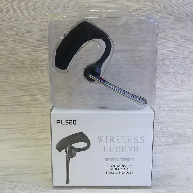 Black stereo Bluetooth sports headphones with a large battery and call function.