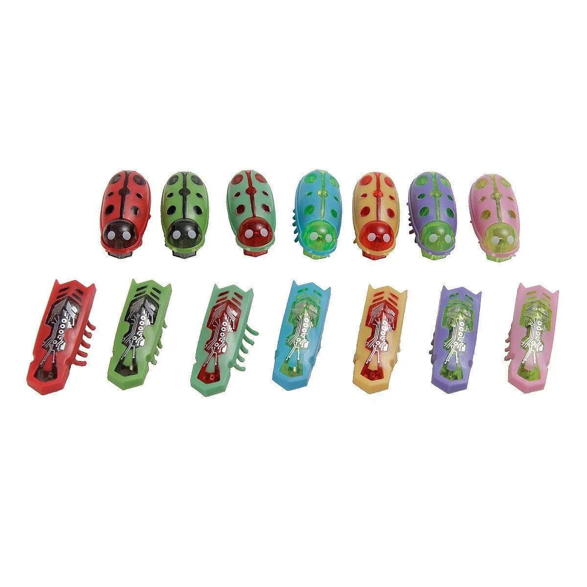 Electric toothbrush worm cat teaser toy in ladybug red and black colour with 4.5cm dimensions