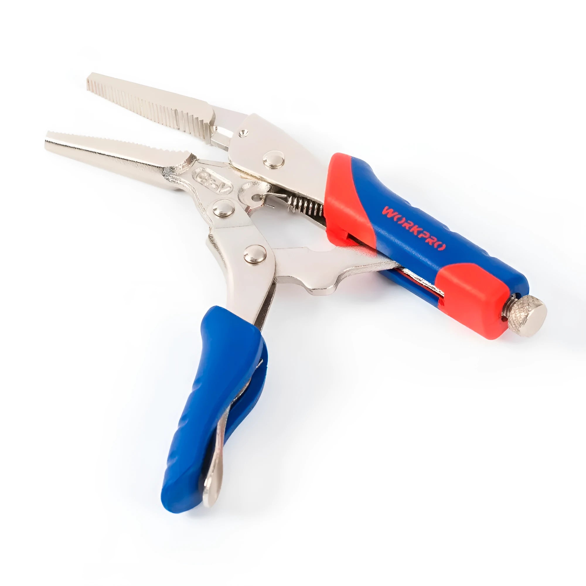 7-inch curved pliers made of chrome vanadium alloy steel with 180mm total length and 51mm maximum opening