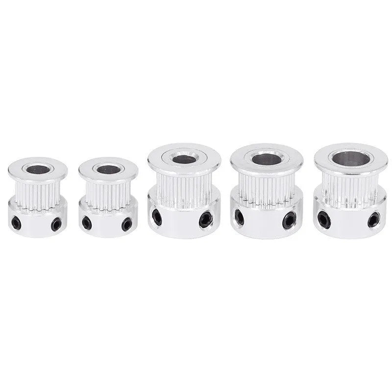 White stainless steel 2GT timing belt pulley 20 tooth 8mm bore for 3D printer extrusion gear
