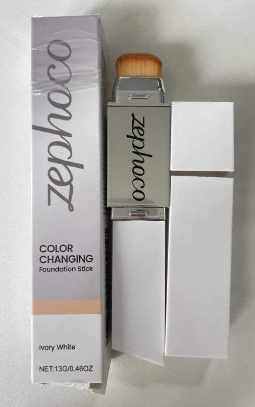 Two in one colour changing foundation stick with mineral oil and vitamin E in three colour options