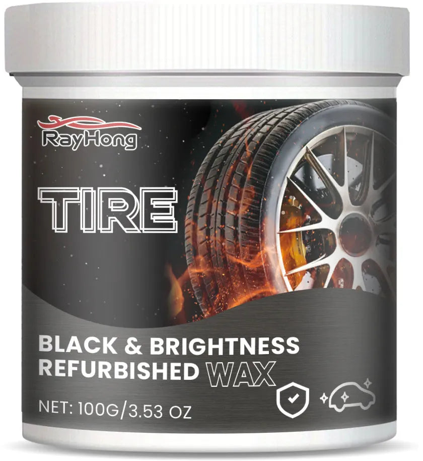 Car tire maintenance paste in a 6.2 x 5.7cm PP container for tyre cleaning and blackening