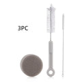 Cylindrical plastic water pump and three cleaning brushes for pet water dispenser accessories