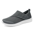 Outdoor walking shoes with mesh upper and velcro fastening in black, grey, blue or wine red colours